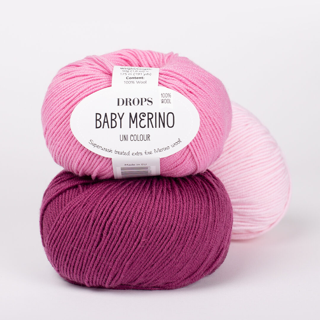 Zestaw do robienia na drutach z włóczką. "Wrzos" - zrób czapkę na drutach. 5 wełniana włóczka drops baby merino