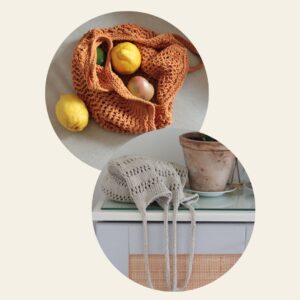 torby do wykonania na drutach | ZESTAW: Torba LIN + Siatka PARYŻANKA!