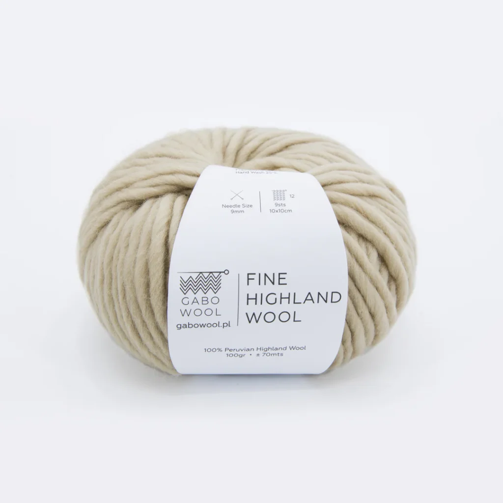 Jak obliczyć, ile wełny kupić na koc? Proste wzory i polecane włóczki grube 5 Włóczka Gabo Wool Fine Highland Wool